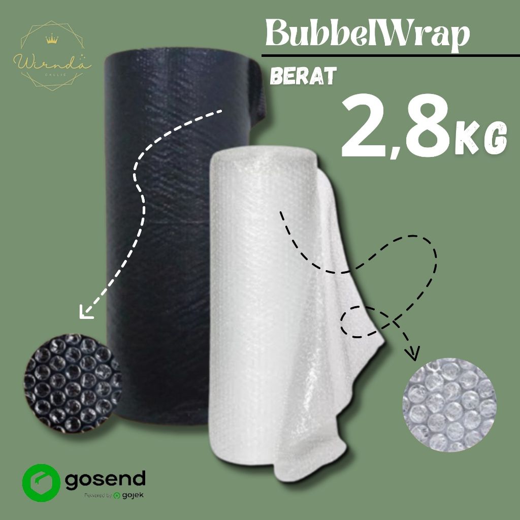 

BubbuleWrap Tebal Hitam Bening 2.8kg Bahan Grade A Kemasan Plastik Gelembung Olshop Surabaya Barat