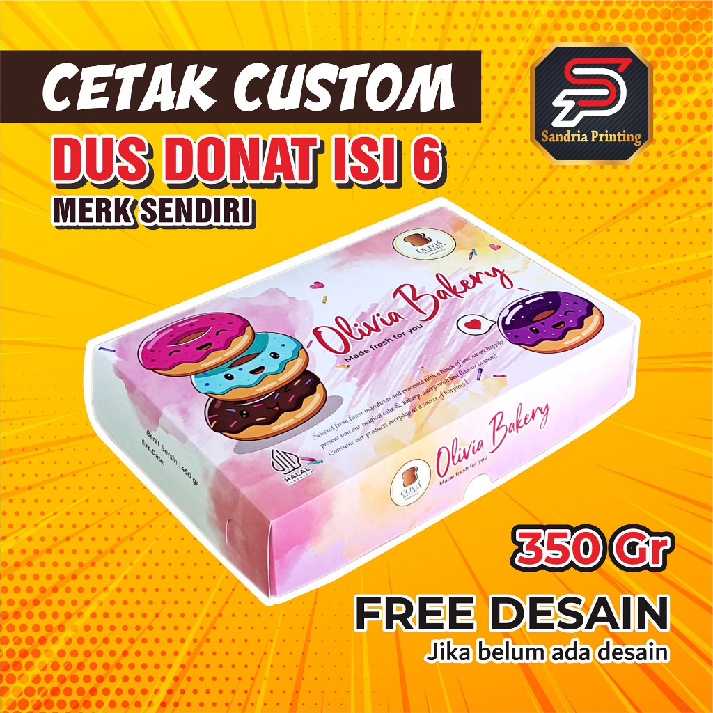 DUS DONAT ISI 6 / BOX DONAT ISI 6 CUSTOM / 27 X 18.5 X 5.5
