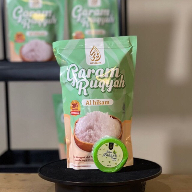 

garam ruqyah alhikam 300 gram || 30 % pendapan disumbangkan ke yatim piatu || bonus sabun bidara
