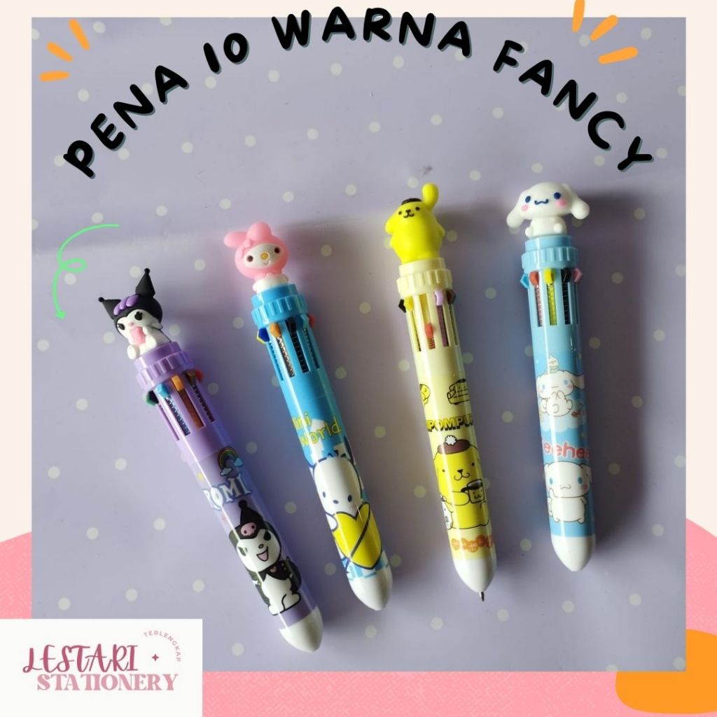 

Pena Fancy 10 Warna Karakter Lucu | Pena Lucu | Pena Unik | Lestari Stationery