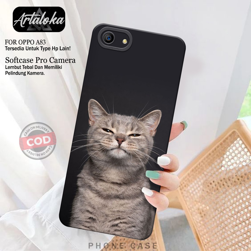 Case Hp OPPO A83 Fashion Case Kucing Softcase OPPO A83 Silikon TPU Pro Camera Casing OPPO A83 Cover 