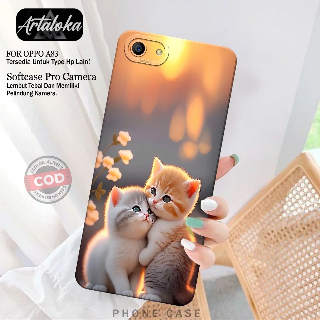 Case Hp OPPO A83 Fashion Case Kucing Softcase OPPO A83 Silikon TPU Pro Camera Casing OPPO A83 Cover 