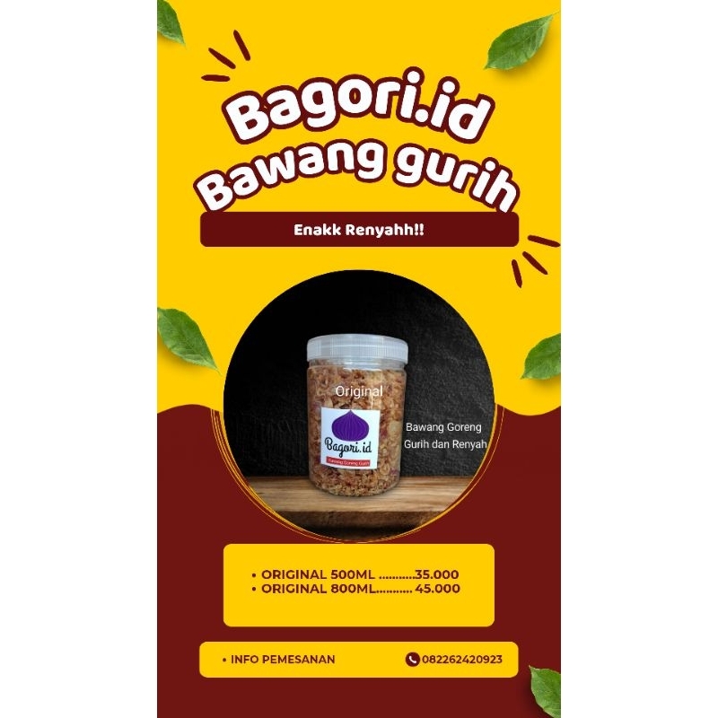 

bawang goreng gurih tanpa tepung premium