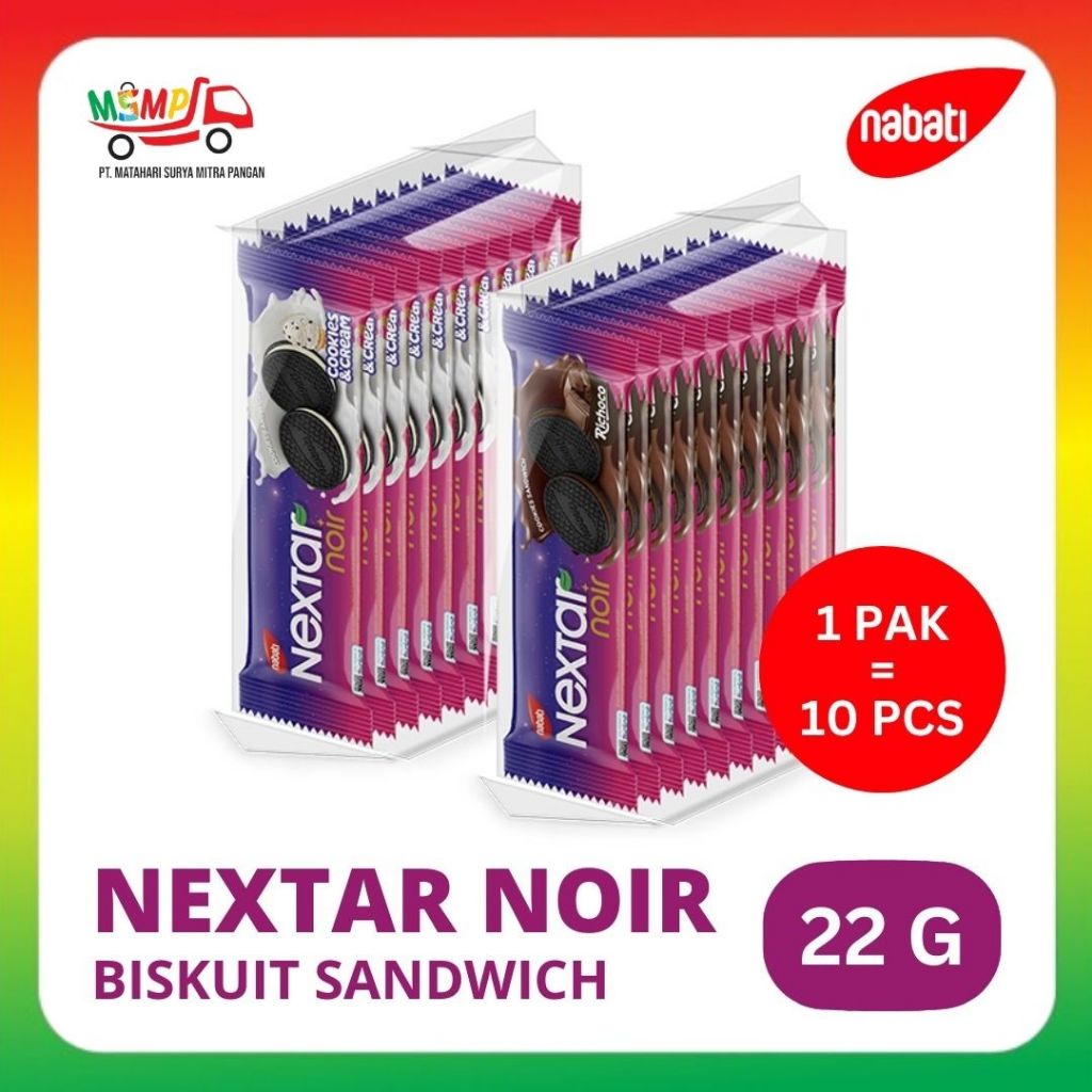 

Nextar Noir Biskuit Sandwich All Variant 10 x 22 gram [ 1 PAK ]