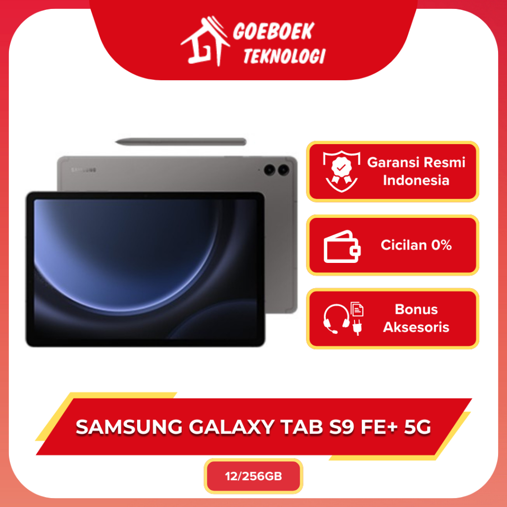 Samsung Galaxy Tab S9 FE+ 5G 12/256GB - Garansi Resmi - Galaxy Tab S9 FE plus 5G