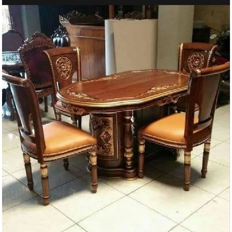 kursi makan jati minimalis jepara