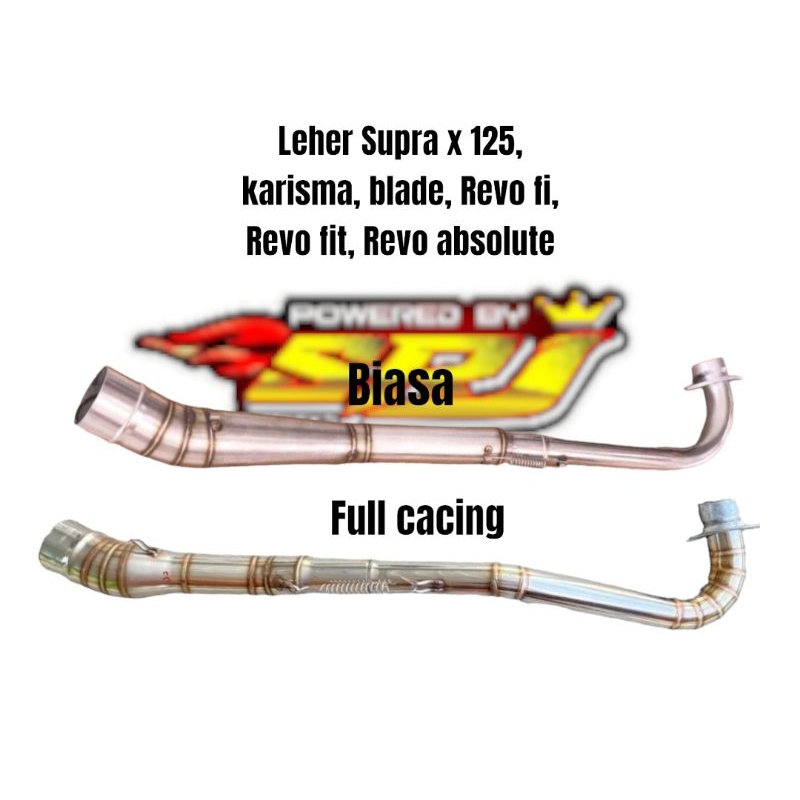 (1kg 2pcs) Leher Knalpot racing bebek full cacing dan biasa Sepeda inlet 50 mm blade karisma supra x