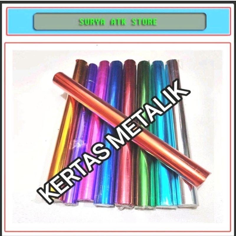 

Kertas Emas Metalik 1 Gulung 5 Lembar / Kertas Mengkilap