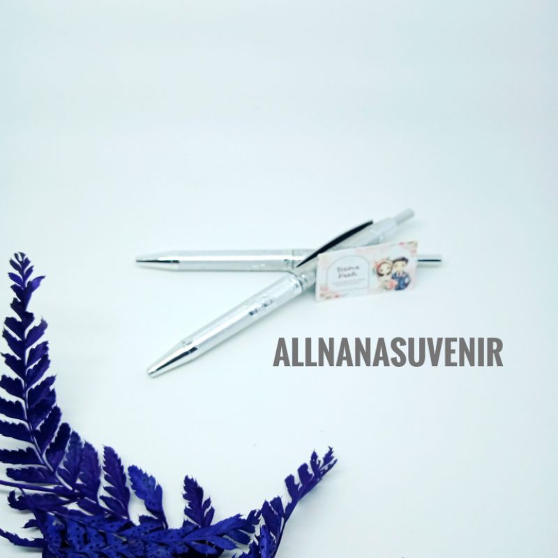 souvenir pulpen perak isi 25 pcs free kartu ucapan terimakasih| souvenir pernikahan -souvenir khitan
