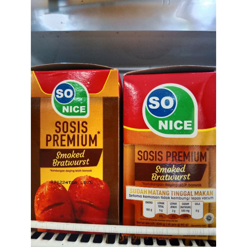 

Sosis premium smoked bratwurst so nice (satuan)