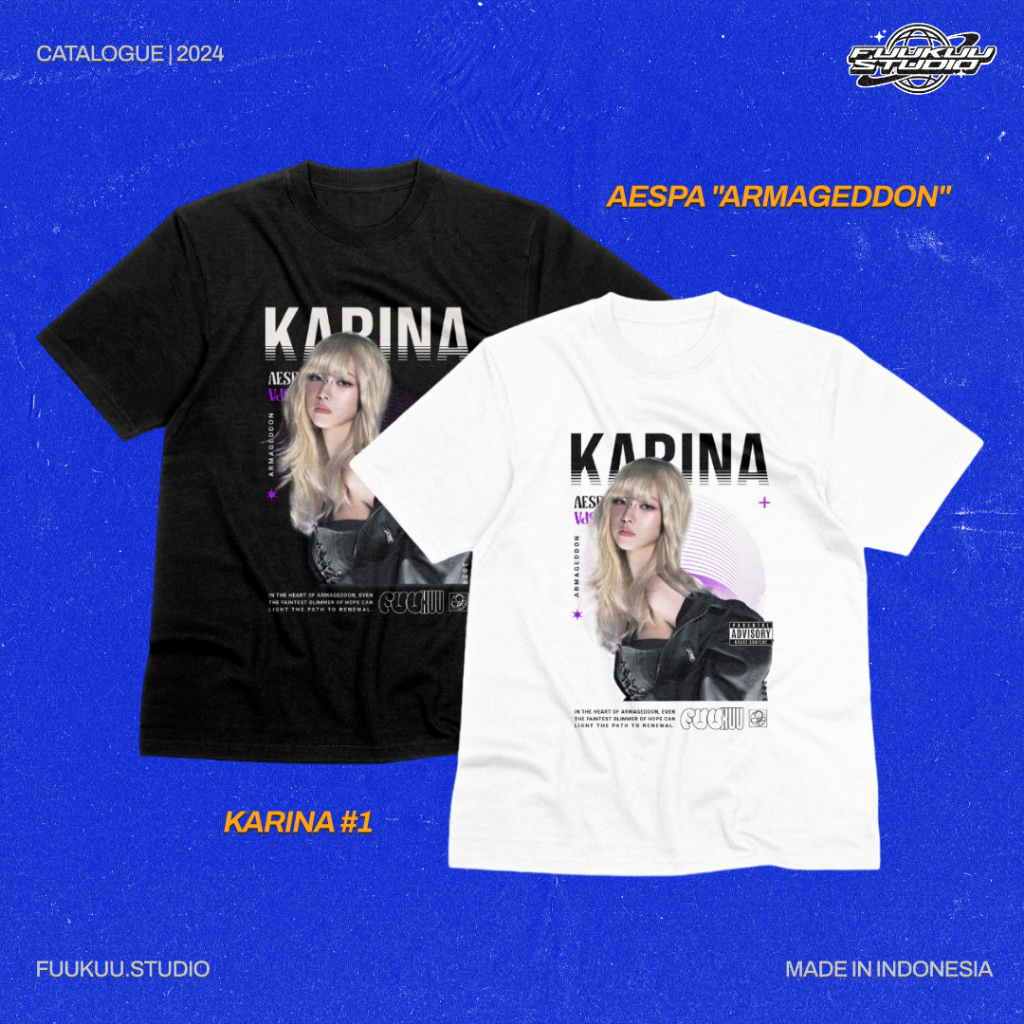 Kaos AESPA Armageddon - Karina #1 | Regular Fit T-Shirt Cotton 20s