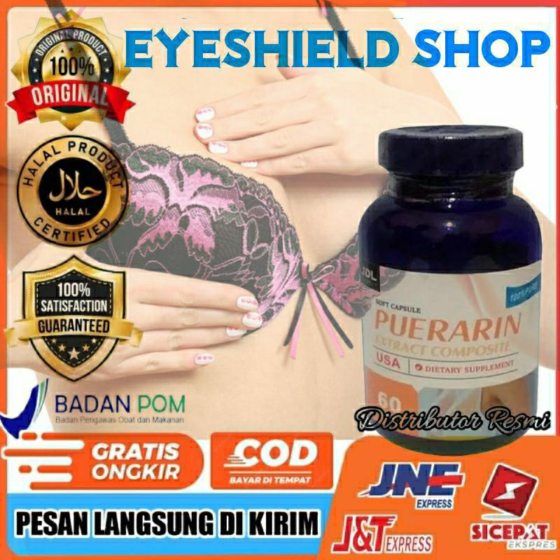 PUERARIN ASLI ORIGINAL OBAT PEMBESAR PENGENCANG PAYUDARA HERBAL ALAMI | PUERARIN