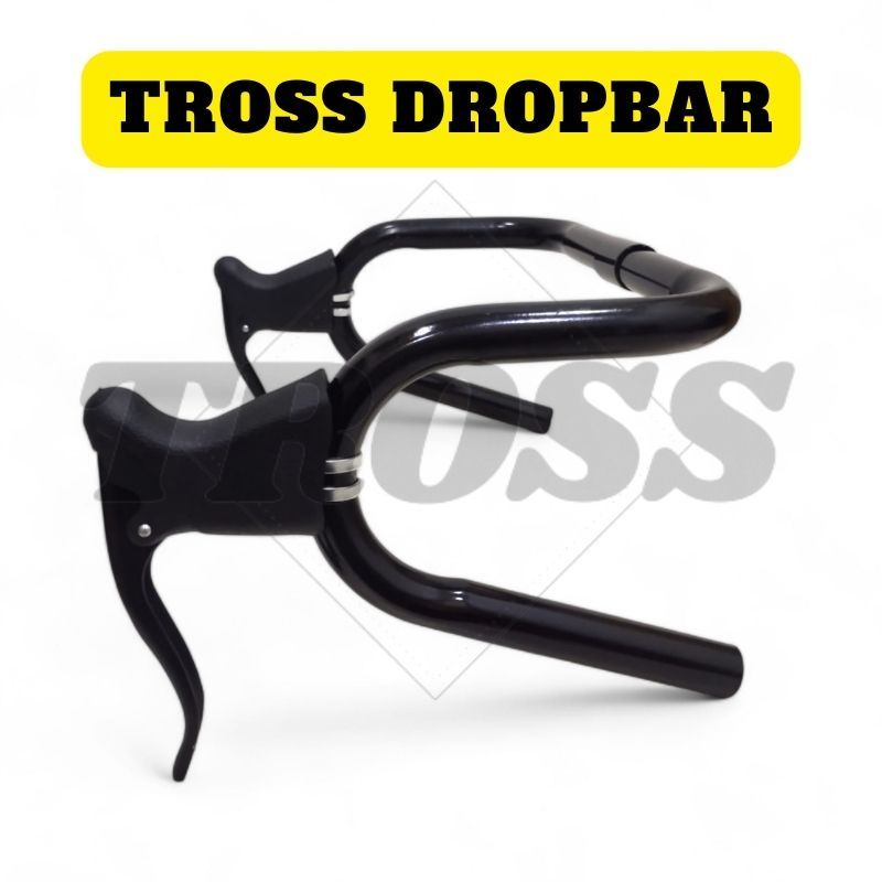 TROSS PAKET DROPBAR STANG SEPEDA BALAP STANDAR 25,4MM FULLSET HANDLE REM SETANG FIXI BALAP ROADBIKE