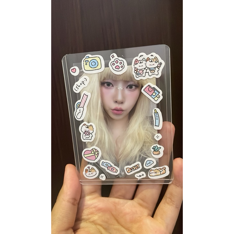 karina aespa photocard armageddon trading card blonde noot noot