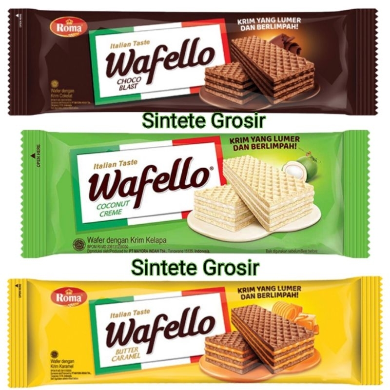 

Wafello Wafer Choco Blast & Butter Creme & Coconut Creme isi 114 gram