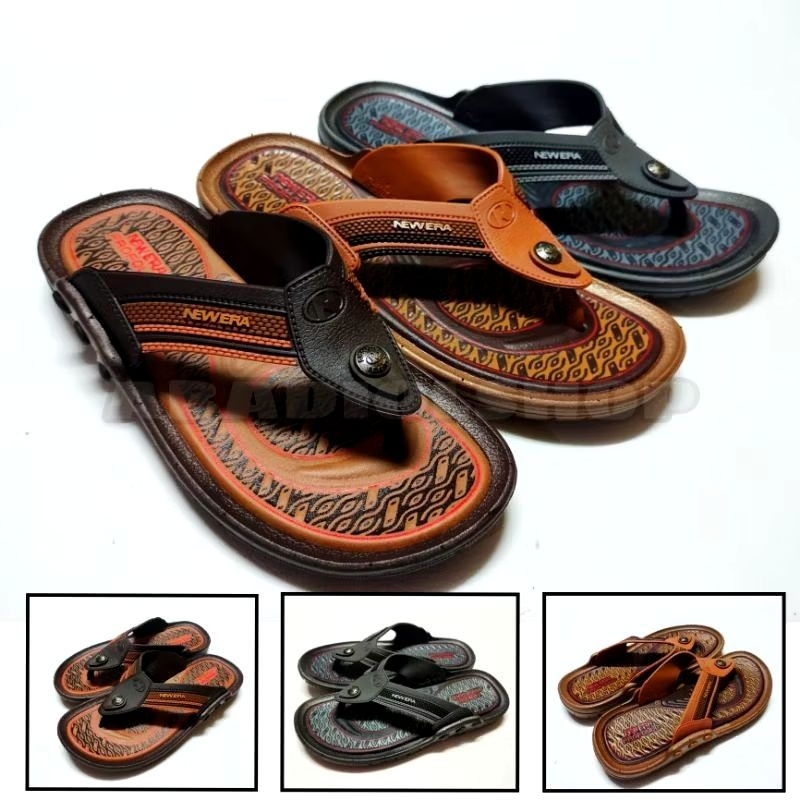 NEW ERA - SANDAL JEPIT PRIA NEW ERA MOTIF BATIK / SANDAL NEW ERA TERLARIS / SANDAL PRIA DEWASA / SAN