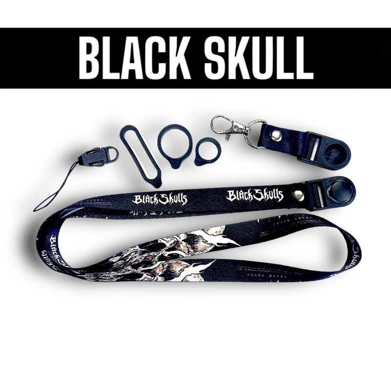 

BLACK SKULL LANYARD GANTUNGAN HANDPHONE