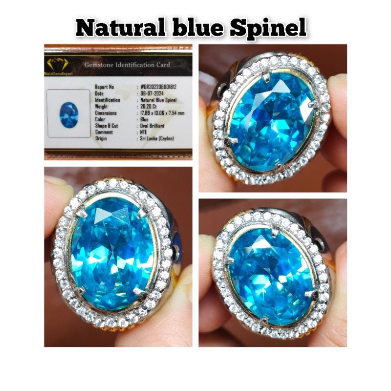 NATURAL PERMATA BLUE SPINEL CEYLON