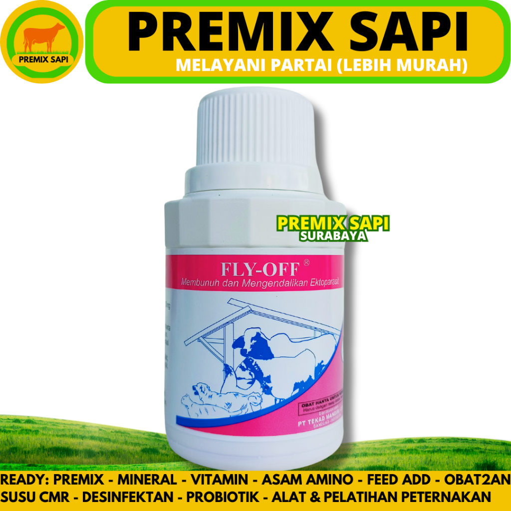 FLY OFF 100ML - Obat Anti Lalat Kutu Nyamuk Pinjal Tungau Caplak Parasit Semprot Hewan - Obat Lalat 