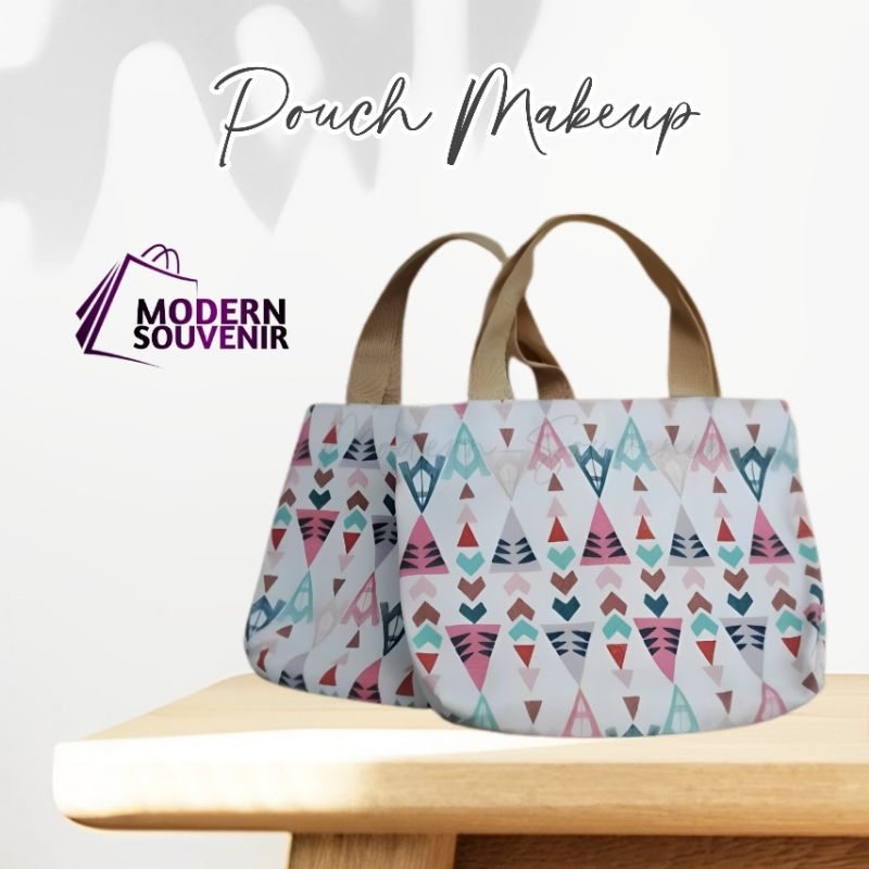 Pouch Kanvas Twill Tempat Kosmetik - Tas Makeup Wanita