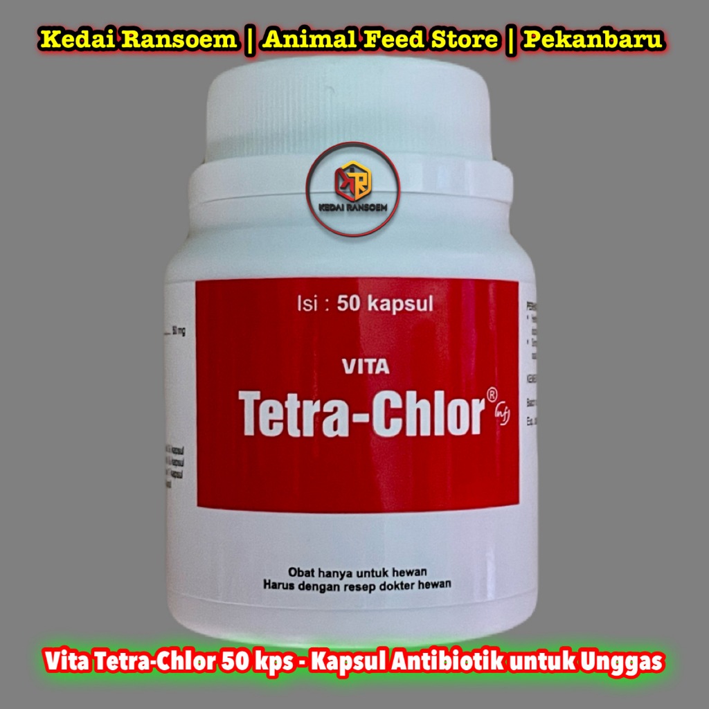 Vita Tetra-Chlor 50 kps - Obat untuk Ayam, Bebek, Itik, Unggas
