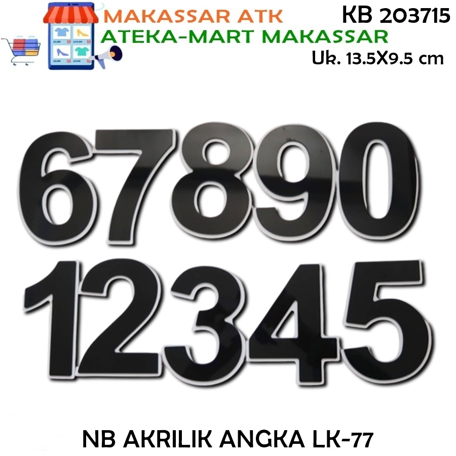 

[1PCS] NB LABEL AKRILIK ANGKA SIGNS BOARD LK-77