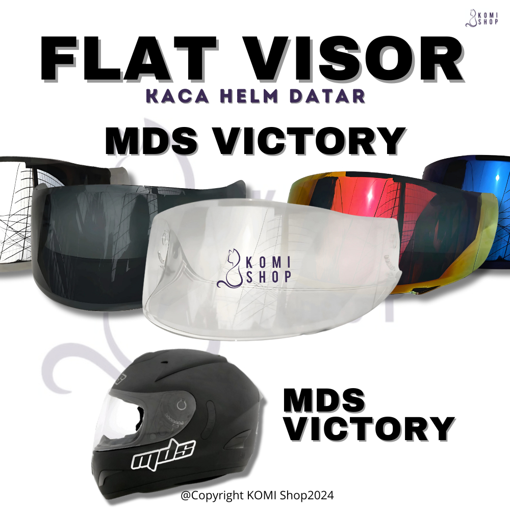 Kaca Helm MDS VICTORY Visor Full Face Kaca Helm Datar Handarb MDS VICTORY