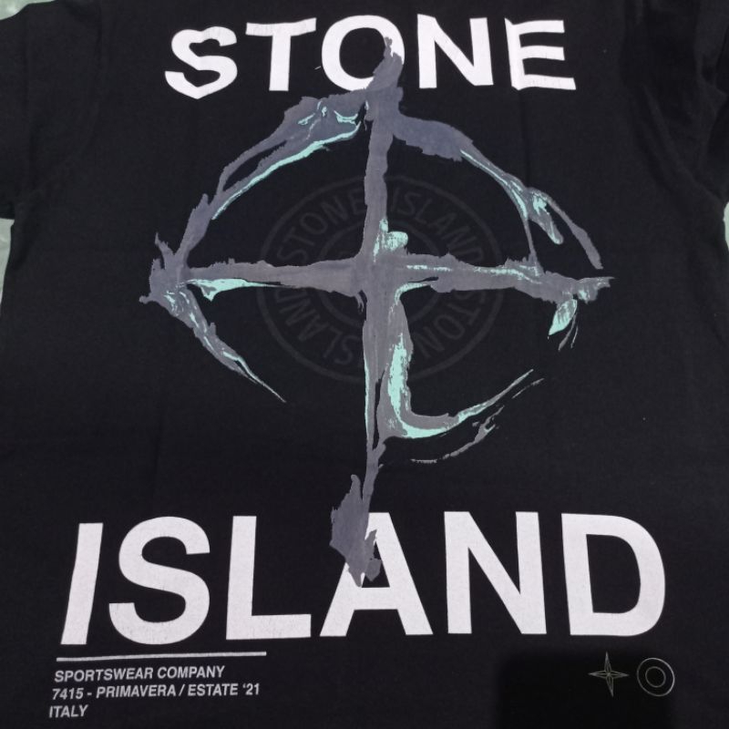 kaos stone island center big logo second original