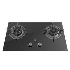 Kompor Tanam Electrolux EHG7230BE 2 Tungku Wok Burner 4.5kW Kaca Hitam 78cm