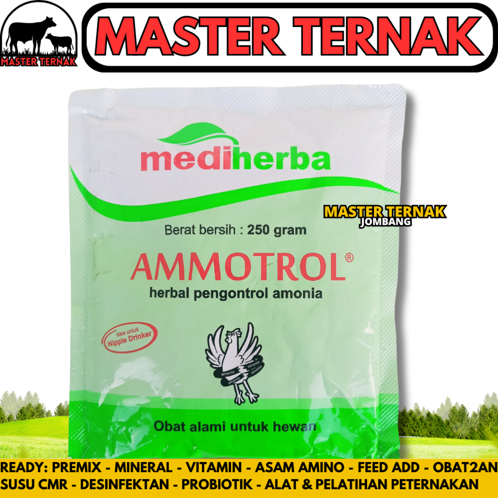 AMMOTROL 250 GRAM MEDION - Obat Herbal Penghilang Bau Kotoran Ayam Sapi Babi Semua Hewan
