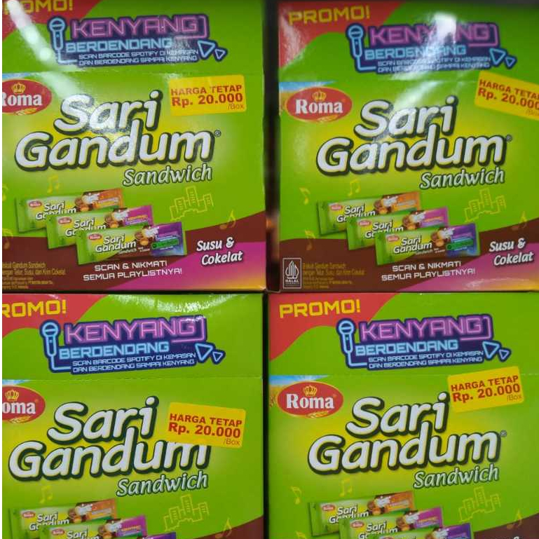 

Sari Gandum Sandwich Susu & Cokelat 2000