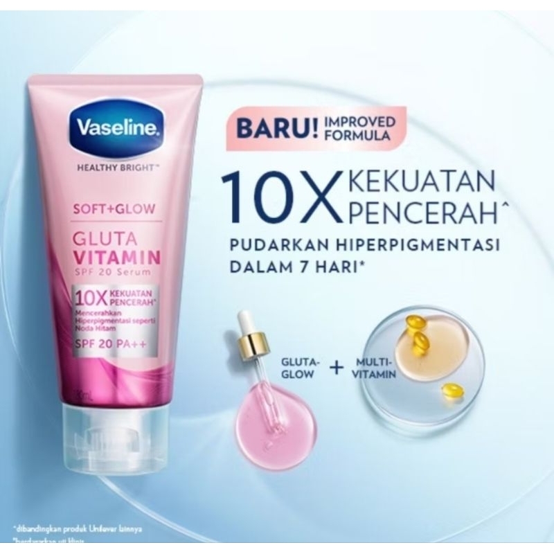 Vaseline HBL Soft + Glow Gluta Vitamin Spf 20 Serum