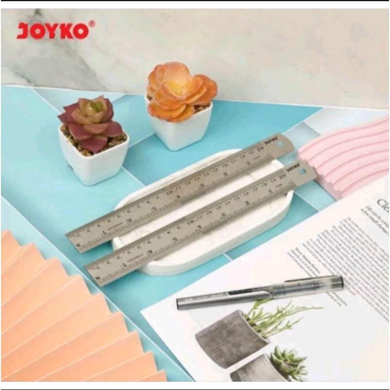 

Penggaris besi joyko ukuran 15cm/ruler stainless steell