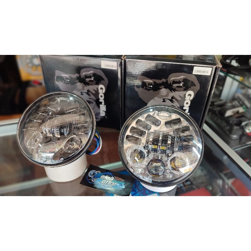 Daymaker 16led Gorilla Lampu Depan Daymaker Gorilla Reflektor Daymaker 5,7inch Cb100 Cb125 Gl100 Gl1