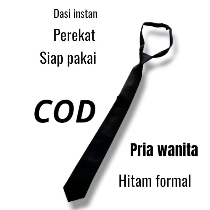 DASI OSPEK DASI HITAM POLOS DASI PRIA HITAM DASI INSTAN