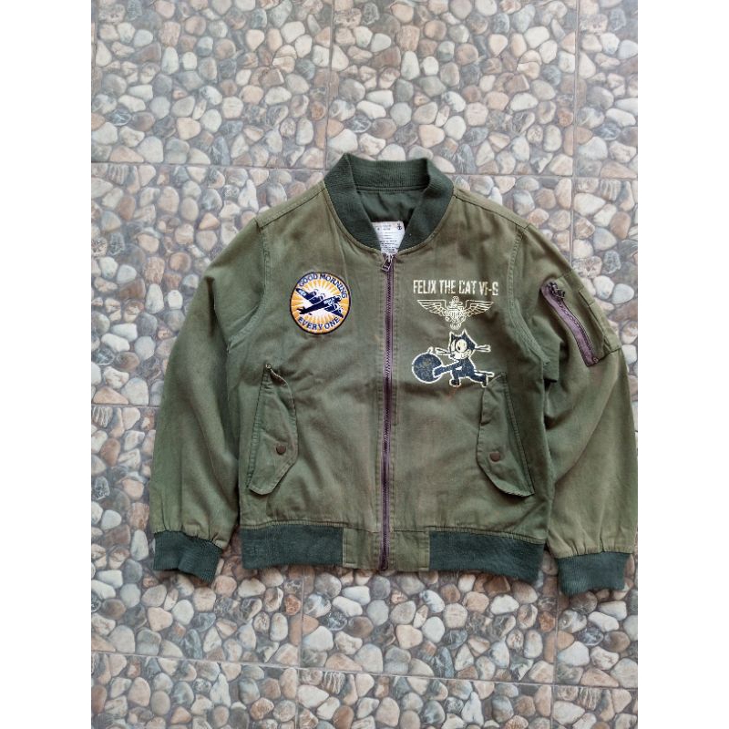 Vintage flight jacket bomber not avirex hj.room Felix the cat