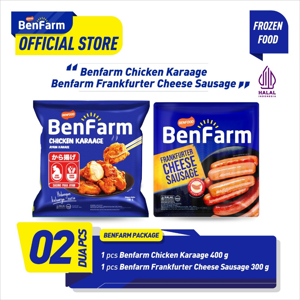 Benfarm Chicken Karage & Benfarm Frankfurter Cheese Sausage Package