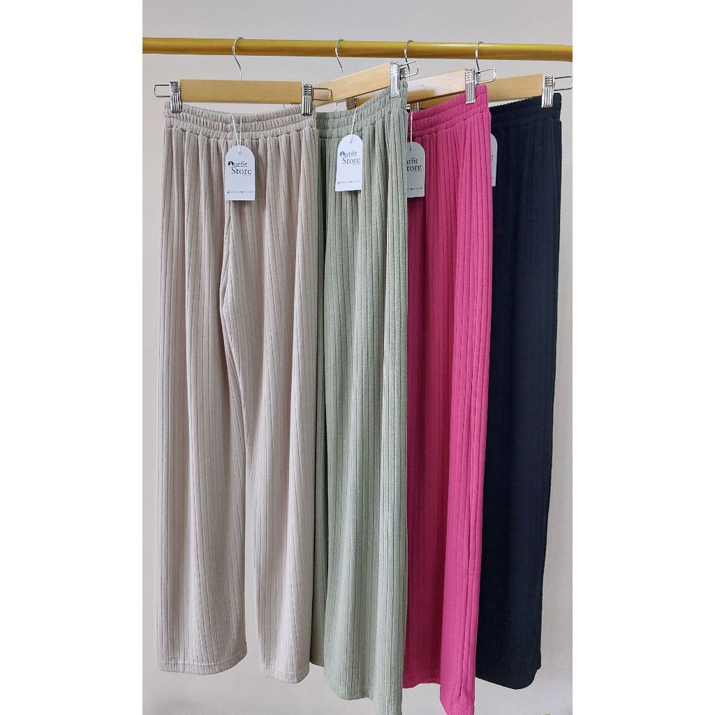 OUTFITSTORE - Celana Knit // Celana Rajut Wanita // Celana Rajut Wanita Panjang