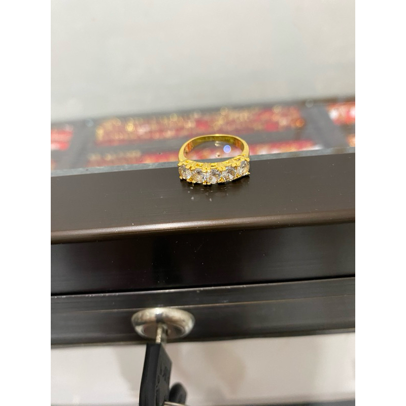 cincin perak asli 925 dilapisi emas 22k