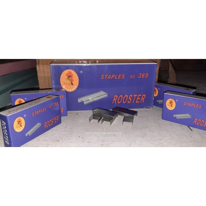 

(450gr) 10 pack kecil isi staples BESAR no. 369 isi 10