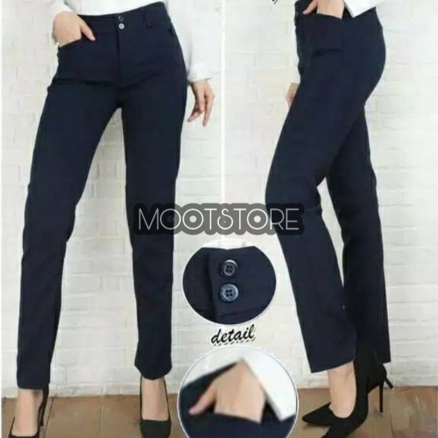 Bisa Cod  CELANA HITAM KERJA WANITA CELANA KAIN KANTOR WANITA CELANA FORMAL M5L