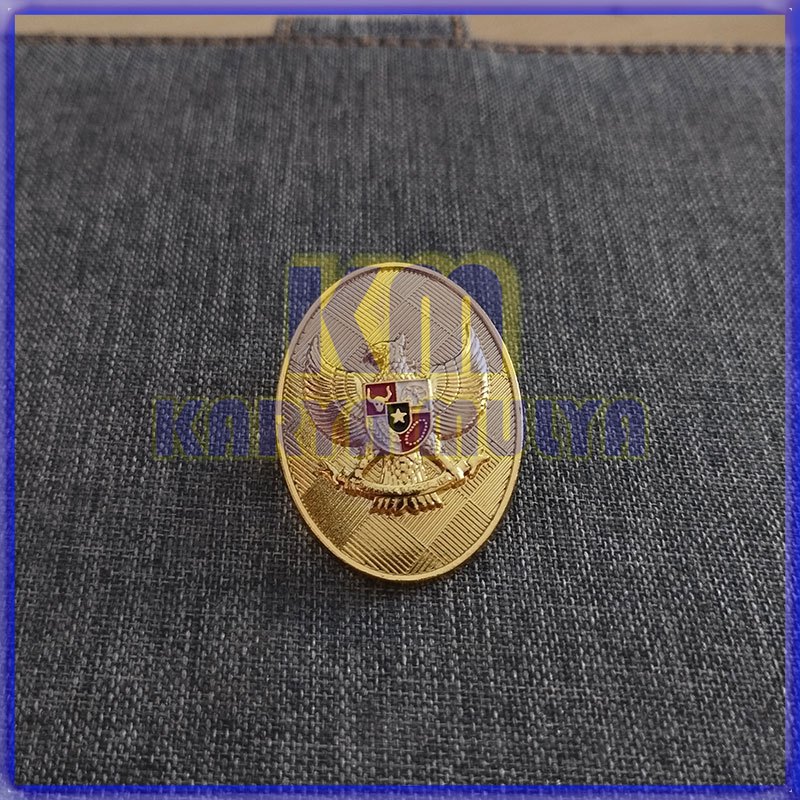 Pin Bros Garuda Model Oval Warna Gold Pin Garuda Oval - Karya Mulya