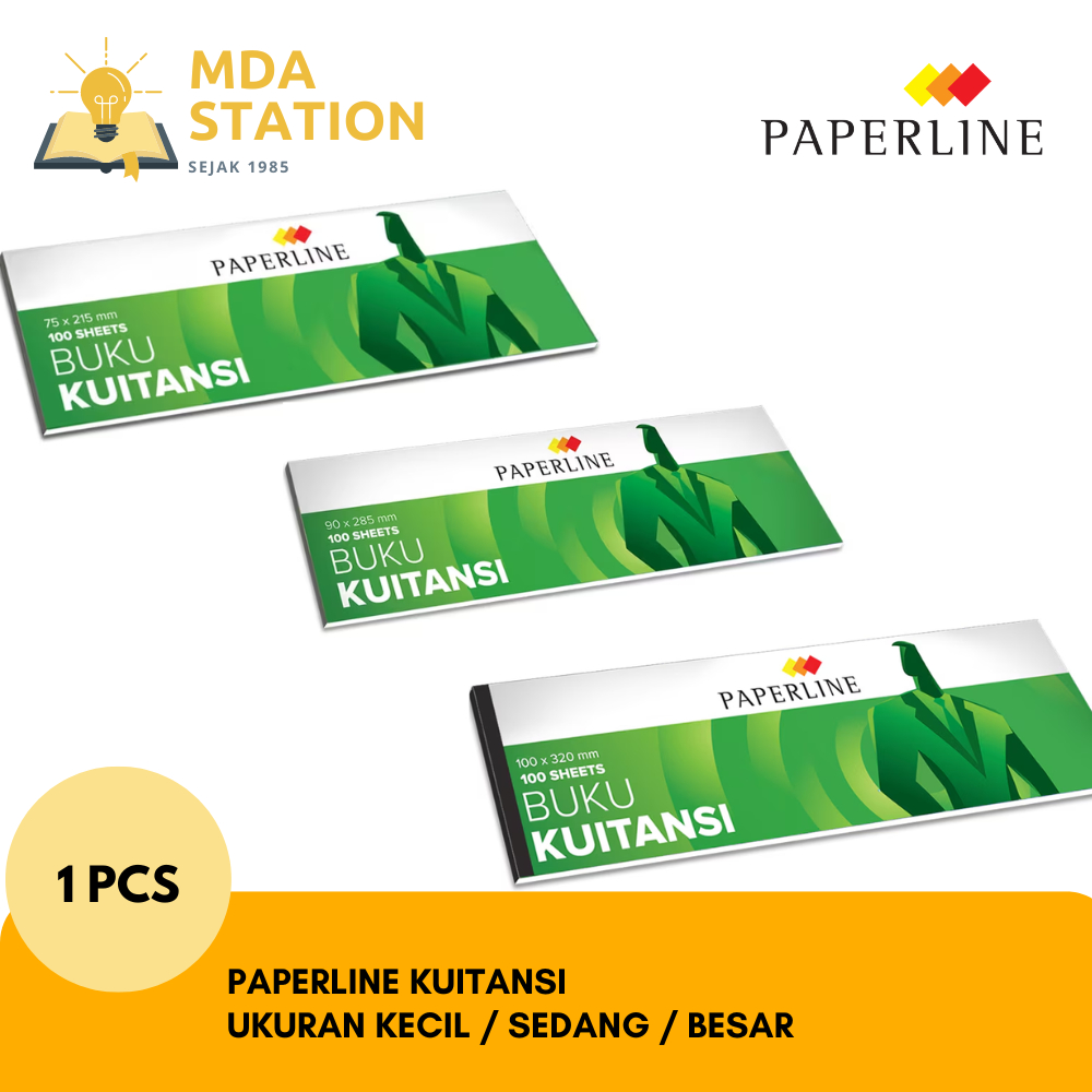 

PAPERLINE Buku Kuitanti Ukuran Kecil / Sedang / Besar 40 M / 40 T / 50 B (SATUAN) | PAPERLINE Kuitansi Kwitansi Kuitansi Pembayaran Mini / Tanggung / Besar | Beli Eceran atau satuan | MDA STATION