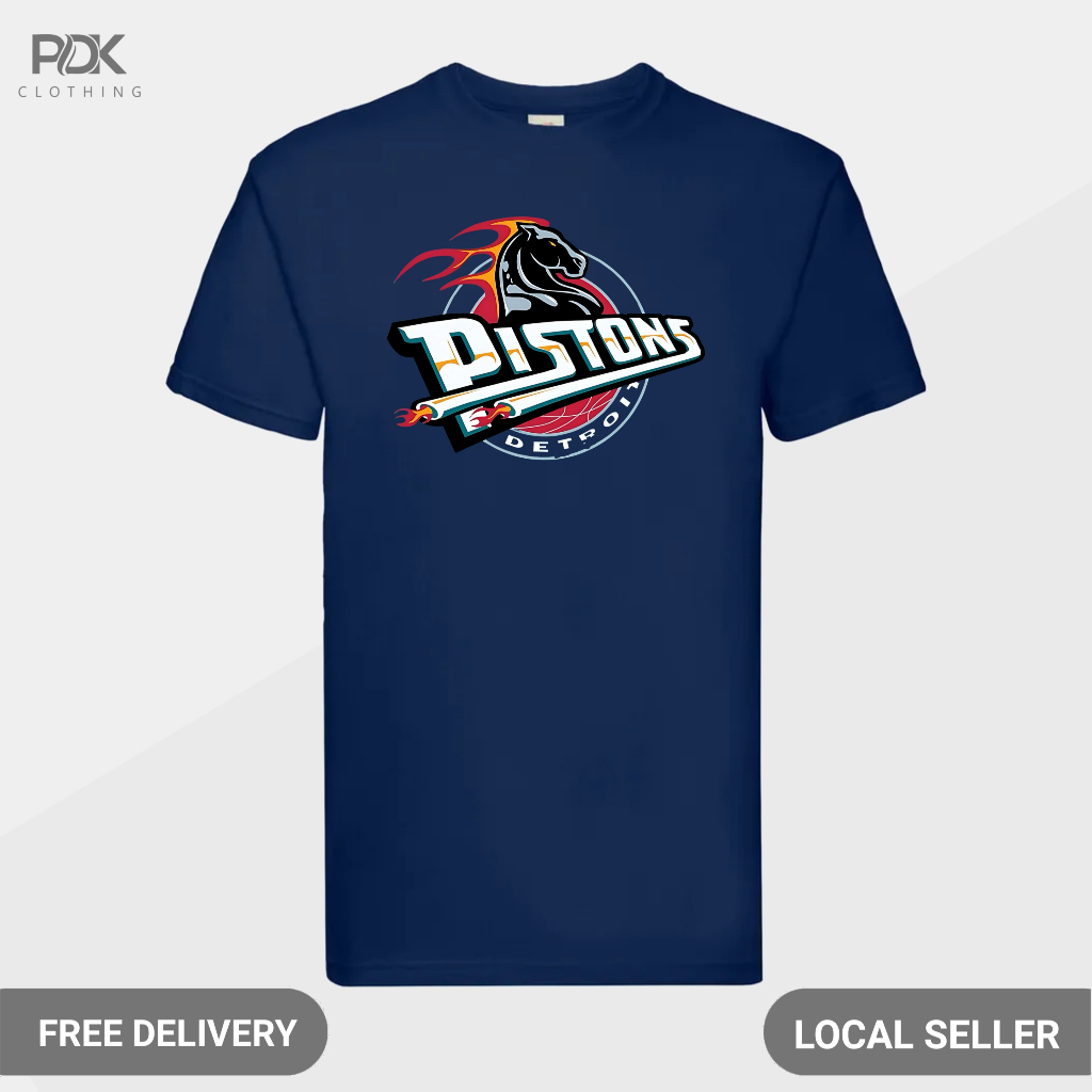 Kaos Pria Baju Detroit Pistons Basket Nba