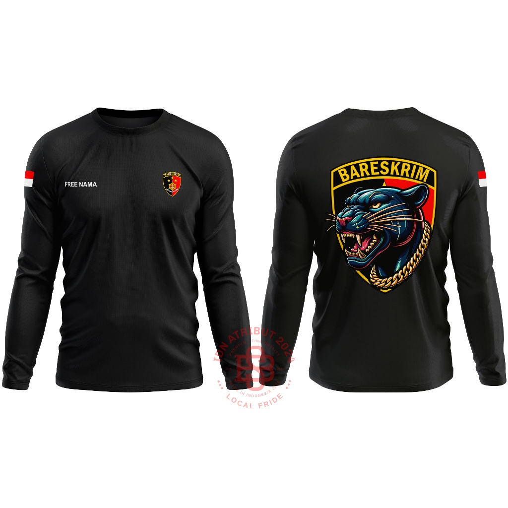 Kaos Bareskrim Baju Reskrim Crime Hunter - Tshirt Reskrim Reserse Tangan Panjang