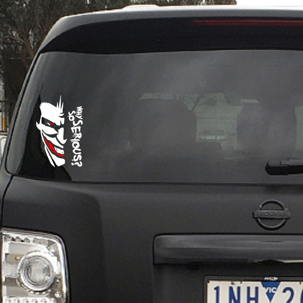 cutting sticker mobil joker keren stiker kaca mobil joker murah