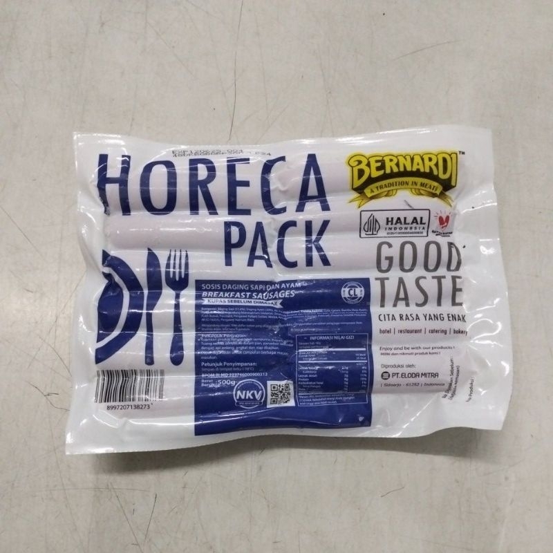 

BERNARDI Horeca Kombinasi Sosis Sapi dan Ayam 500g harus dikupas