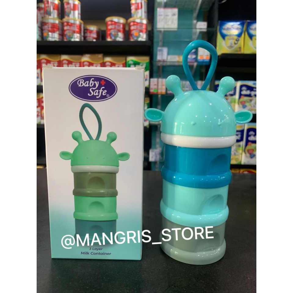 Baby Safe Milk Container Susu Multi Layer MC004 / Tempat Susu Bayi Babysafe / Wadah Susu BabySafe