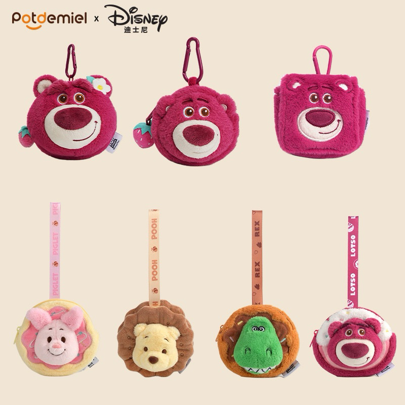 POTDEMIEL Koin Pouch Lotso Bear Dompet Lotso Original Dompet Koin Lotso Dompet Earphone ACC0048