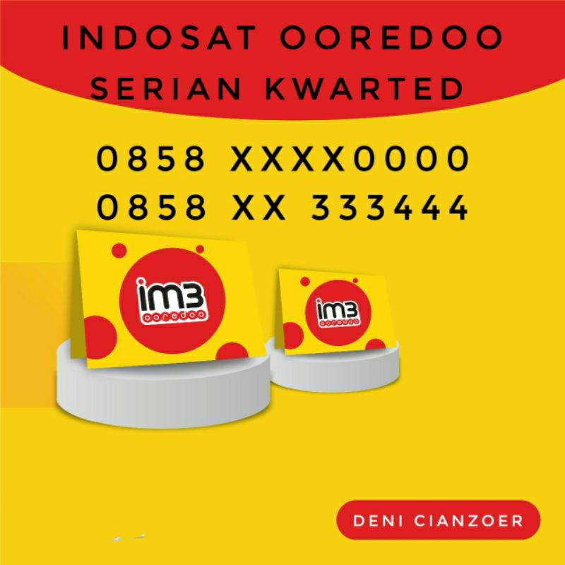 nomor cantik indosat Ooredoo serian kwarted serian double triple